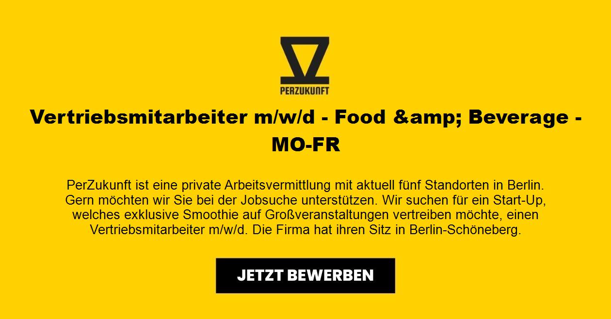 Vertriebsmitarbeiter m/w/d - Food &amp; Beverage - MO-FR