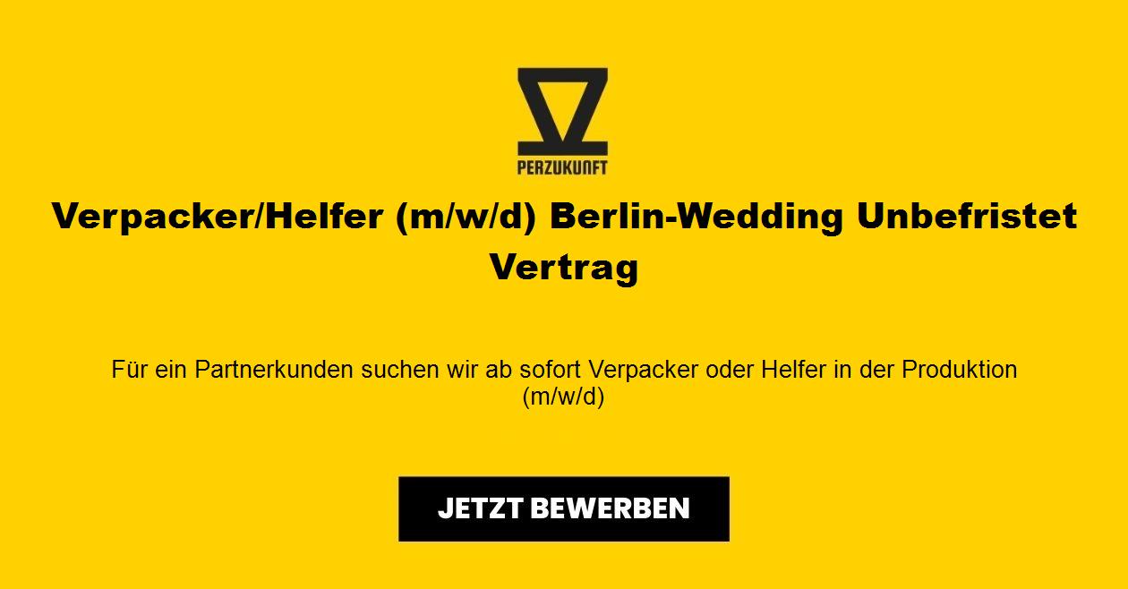 Verpacker/Helfer (m/w/d) Berlin-Wedding Unbefristet Vertrag