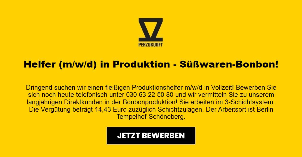 Helfer (m/w/d) in Produktion - Süßwaren-Bonbon!
