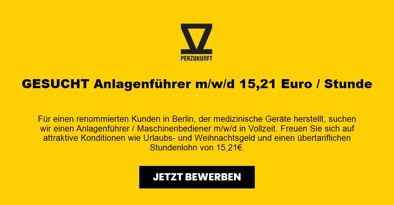 GESUCHT Anlagenführer m/w/d 15,21 Euro / Stunde