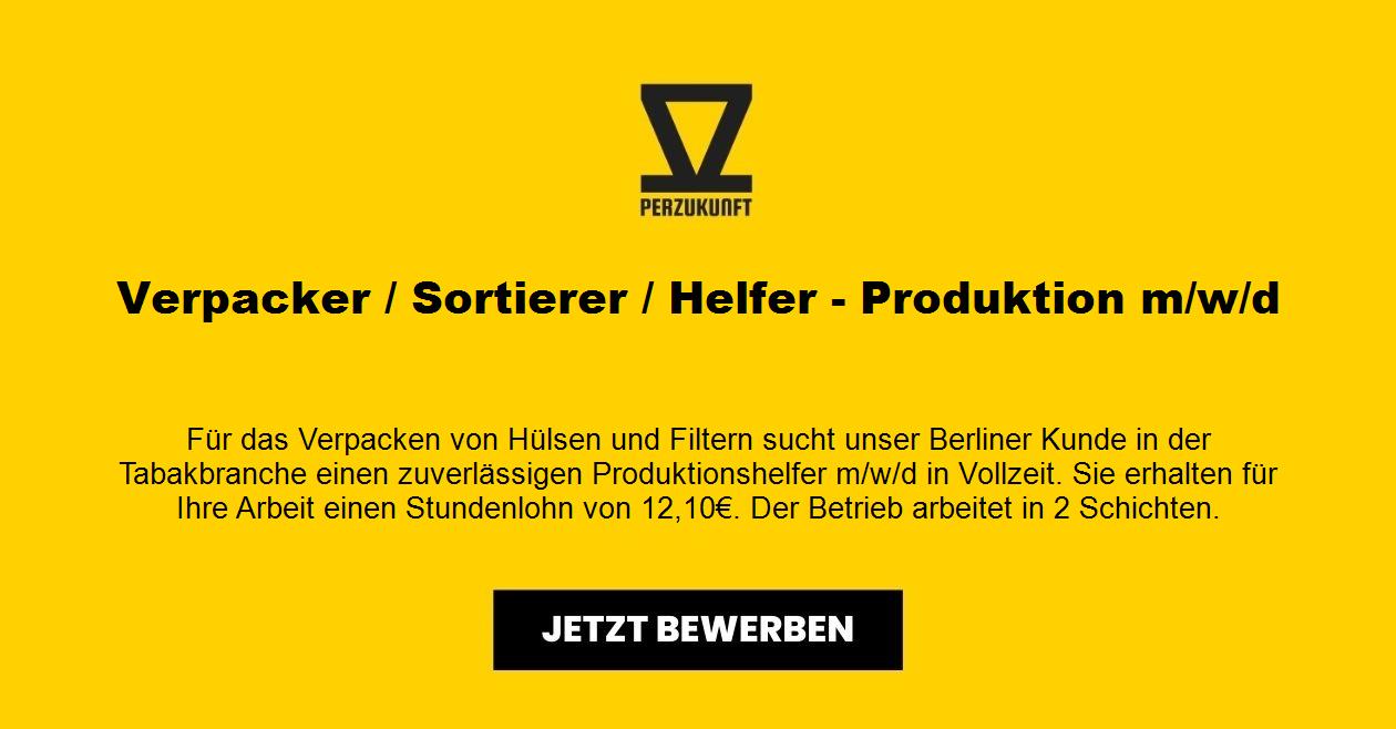 Verpacker / Sortierer / Helfer - Produktion m/w/d
