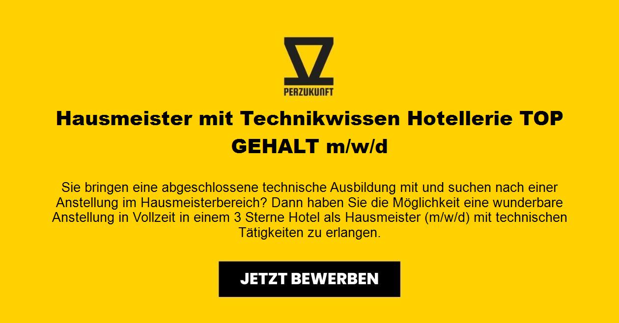 Hausmeister mit Technikwissen Hotellerie TOP GEHALT m/w/d