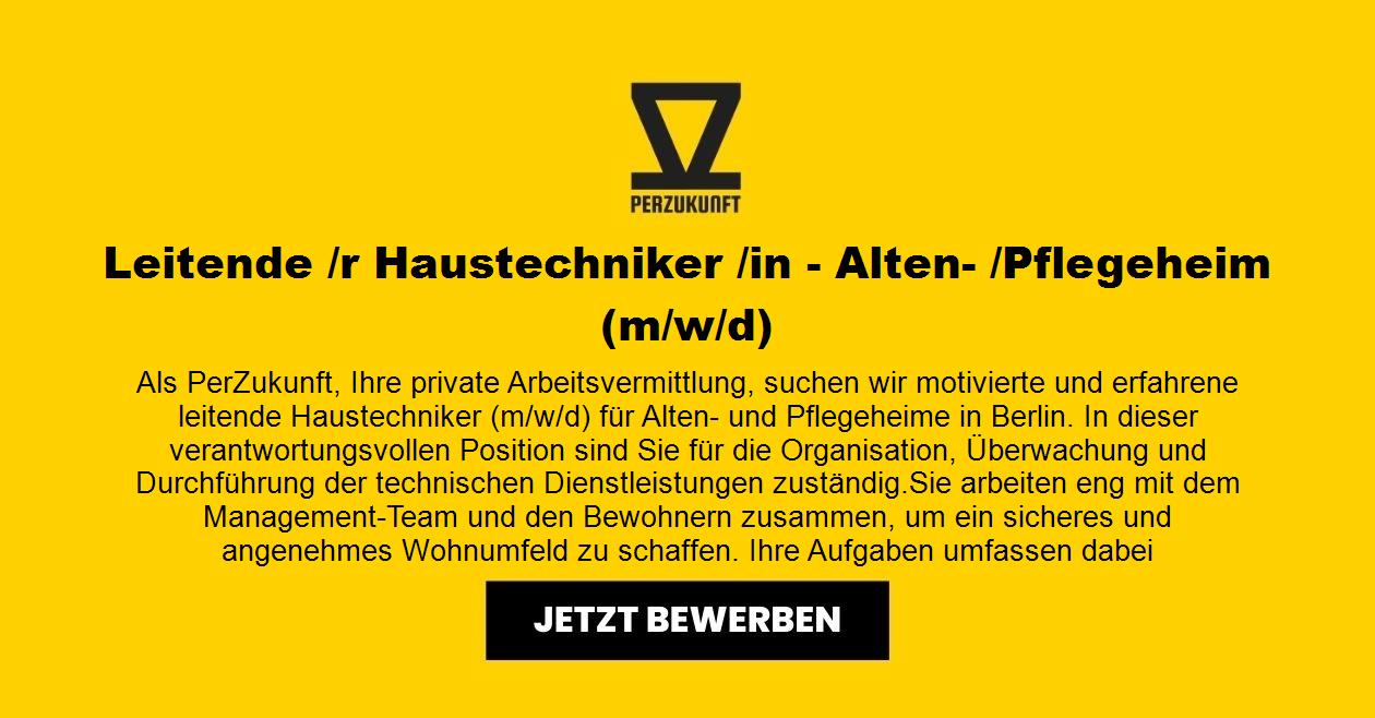 Leitende /r Haustechniker /in - Alten- /Pflegeheim (m/w/d)