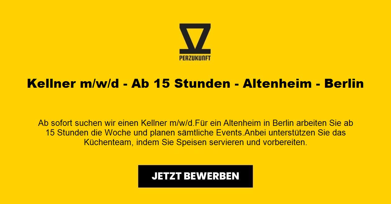 Kellner m/w/d - Ab 15 Stunden - Altenheim - Berlin