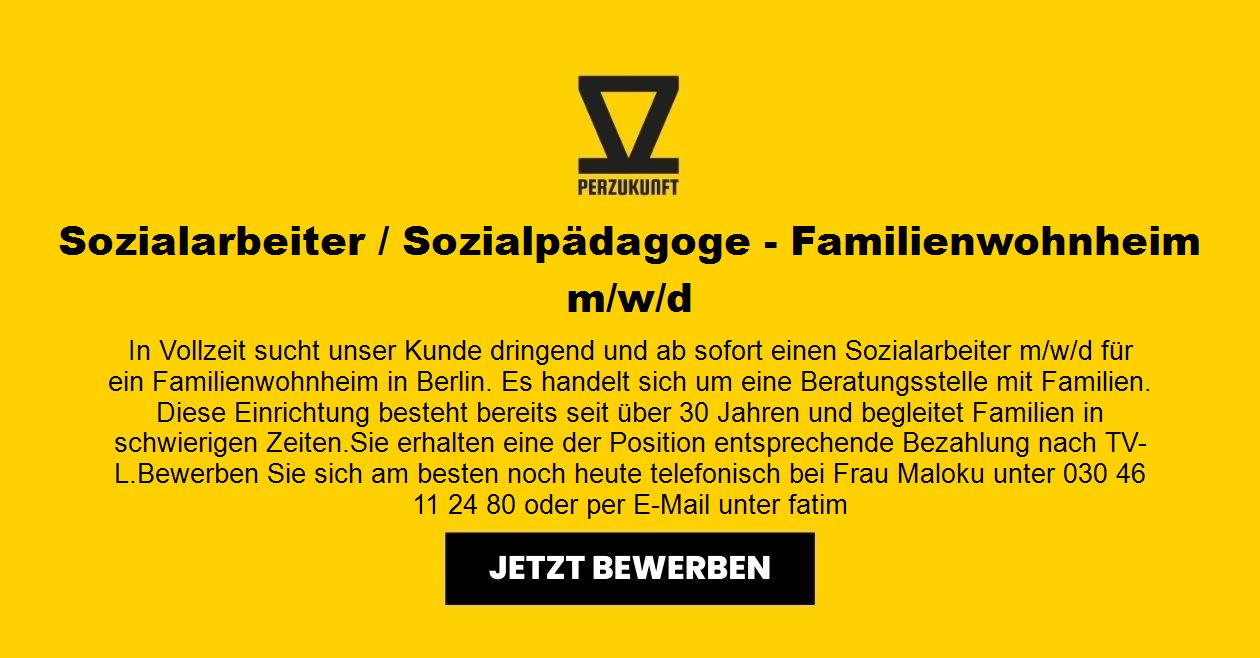 Sozialarbeiter / Sozialpädagoge - Familienwohnheim m/w/d