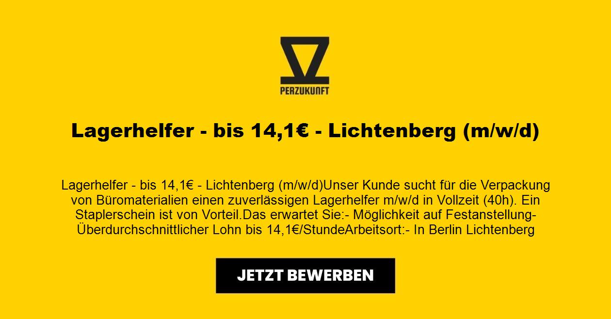 Lagerhelfer - bis 15,08€ - Lichtenberg (m/w/d)