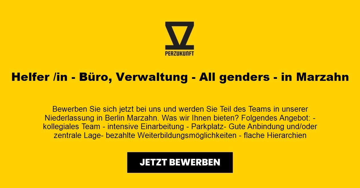 Helfer /in - Büro, Verwaltung - All genders - in Marzahn
