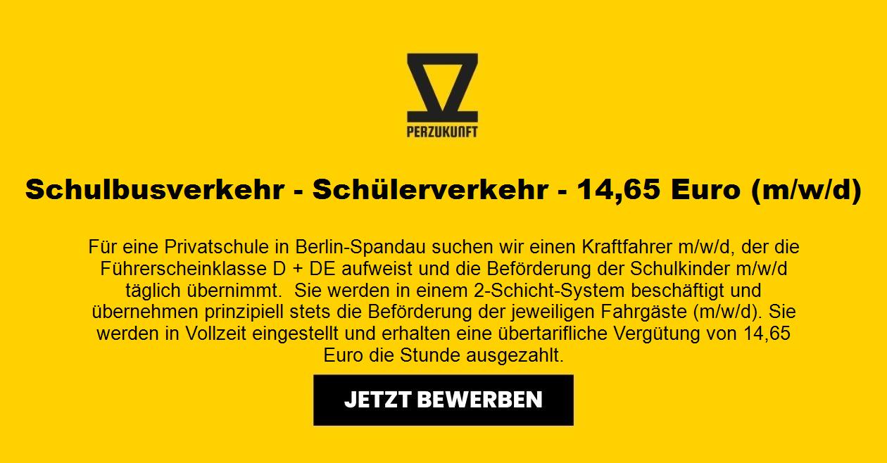 Schulbusverkehr - Schülerverkehr - 14,86 Euro (m/w/d)