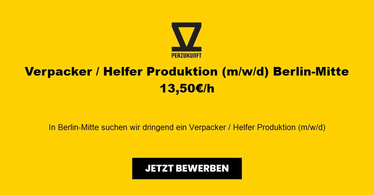 Verpacker / Helfer Produktion (m/w/d) Berlin-Mitte 14,44€/h