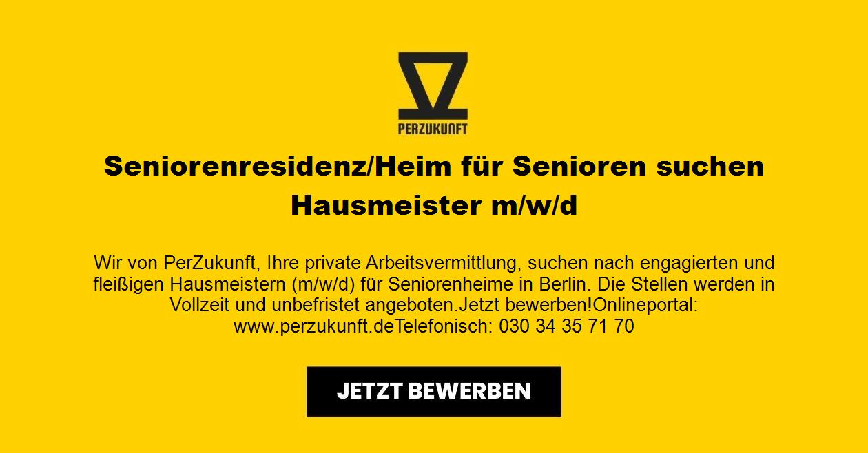 Seniorenresidenz/Heim für Senioren suchen Hausmeister m/w/d