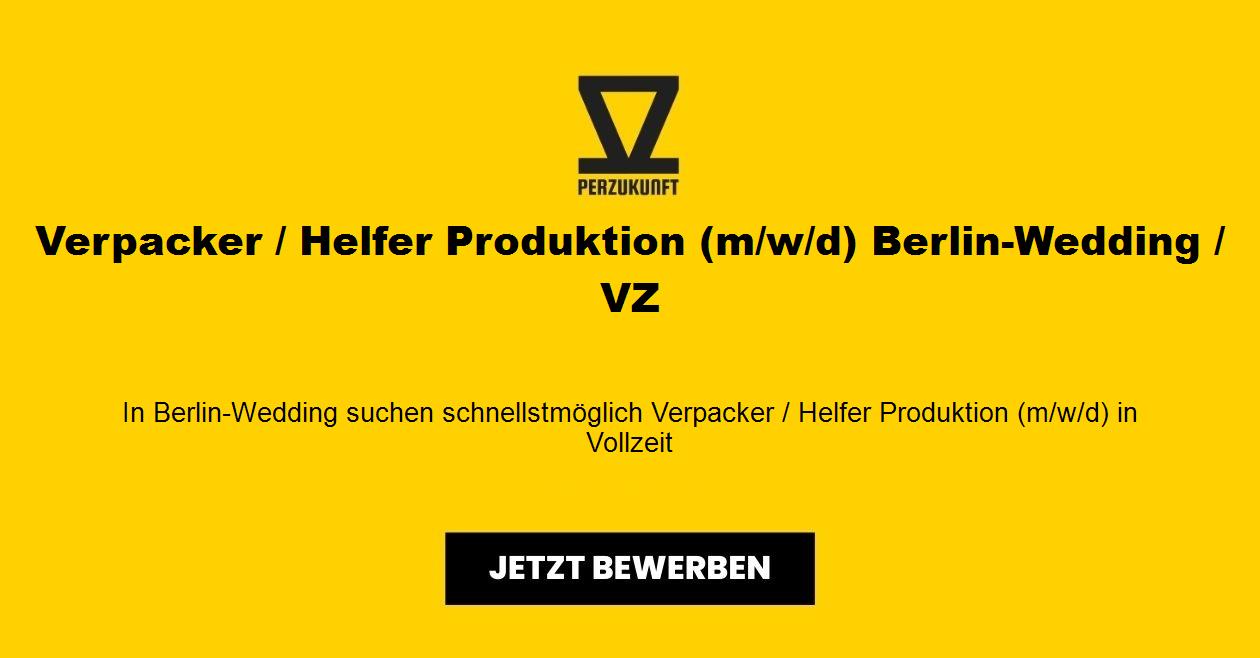 Verpacker / Helfer Produktion (m/w/d) Berlin-Wedding / VZ