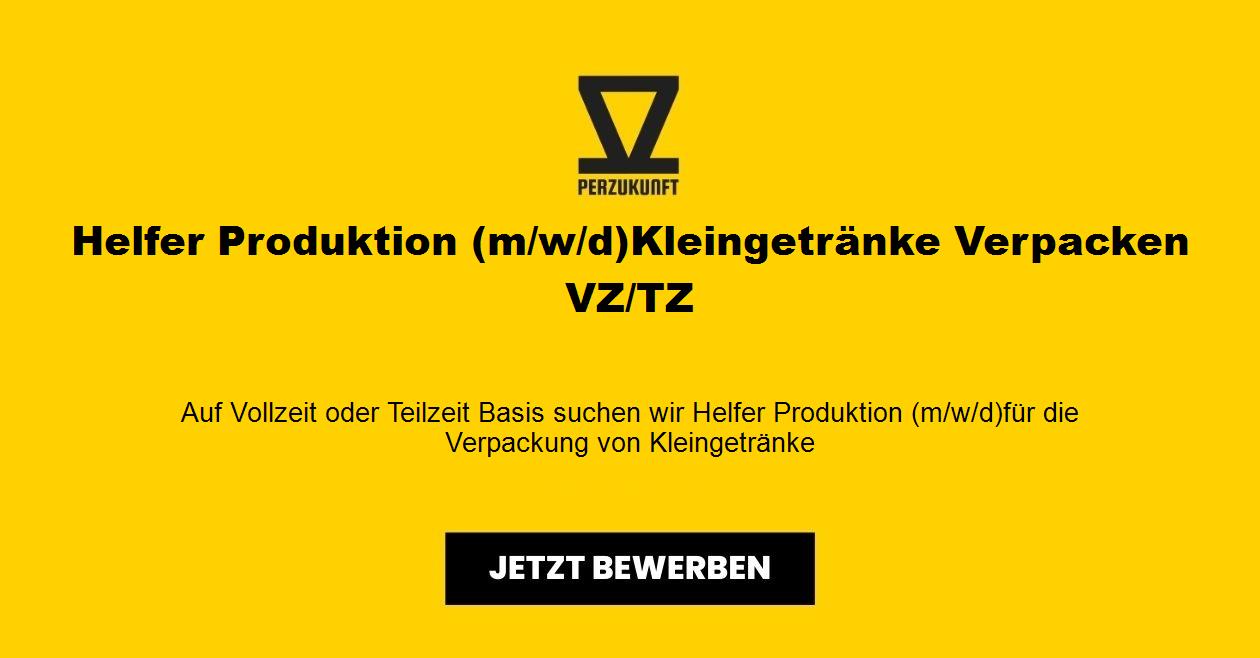 Helfer Produktion (m/w/d)Kleingetränke Verpacken VZ/TZ