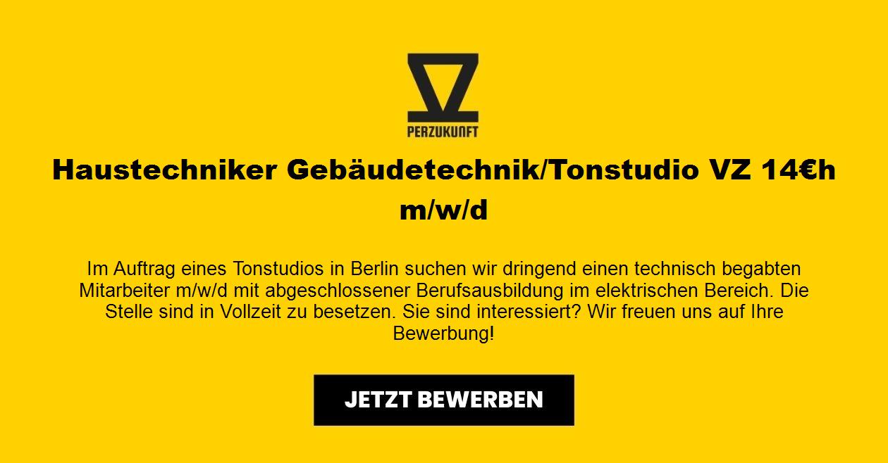 Haustechniker Gebäudetechnik/Tonstudio VZ 14,97€h m/w/d