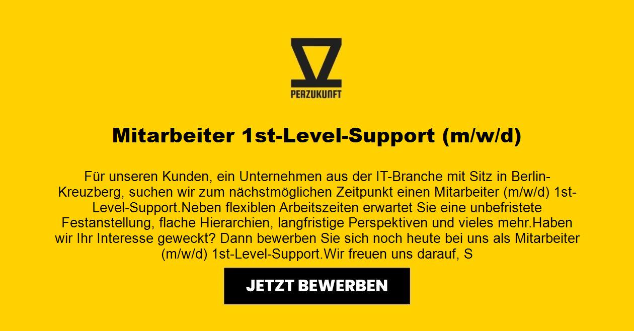 Mitarbeiter 1st-Level-Support (m/w/d)