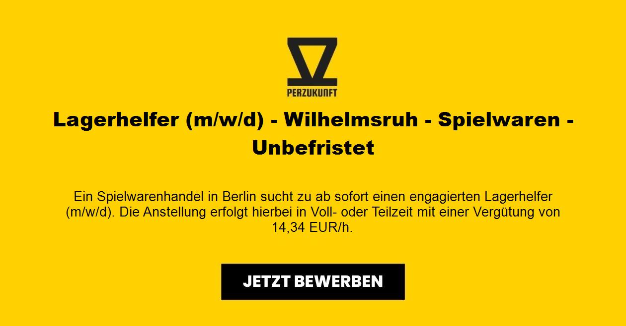 Lagerhelfer (m/w/d) - Wilhelmsruh - Spielwaren - Unbefristet