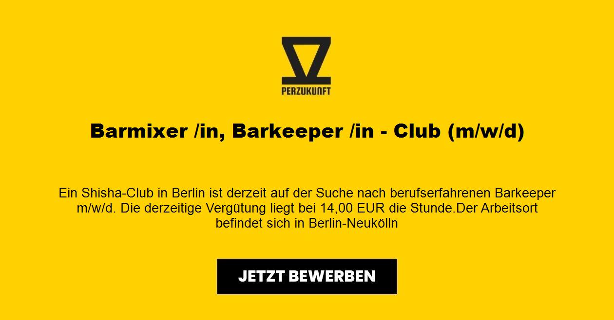 Barmixer /in, Barkeeper /in - Club (m/w/d)