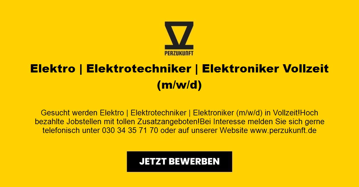 Elektro | Elektrotechniker | Elektroniker Vollzeit (m/w/d)