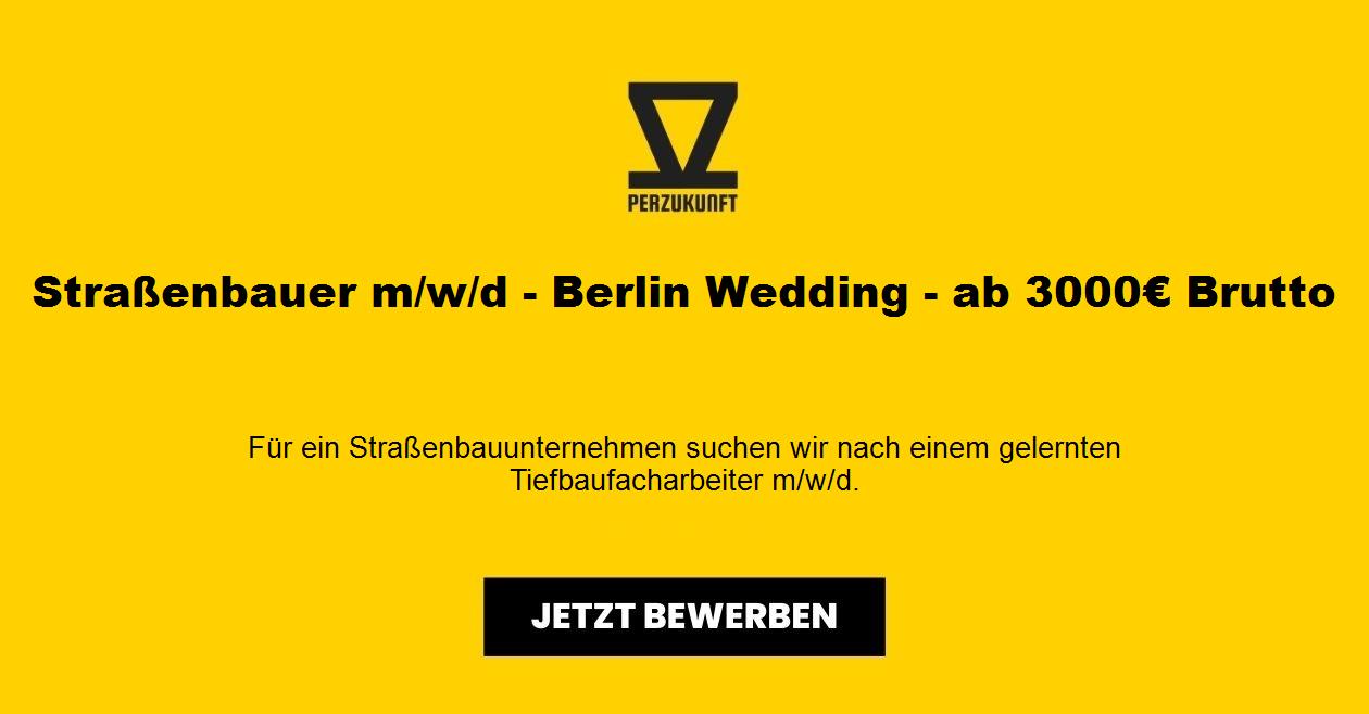 Straßenbauer m/w/d - Berlin Wedding - ab 3208,50€ Brutto