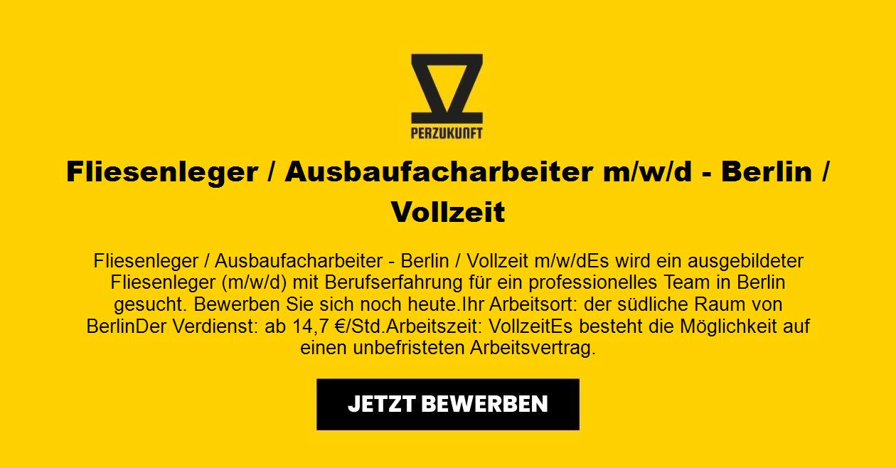 Fliesenleger / Ausbaufacharbeiter m/w/d - Berlin / Vollzeit