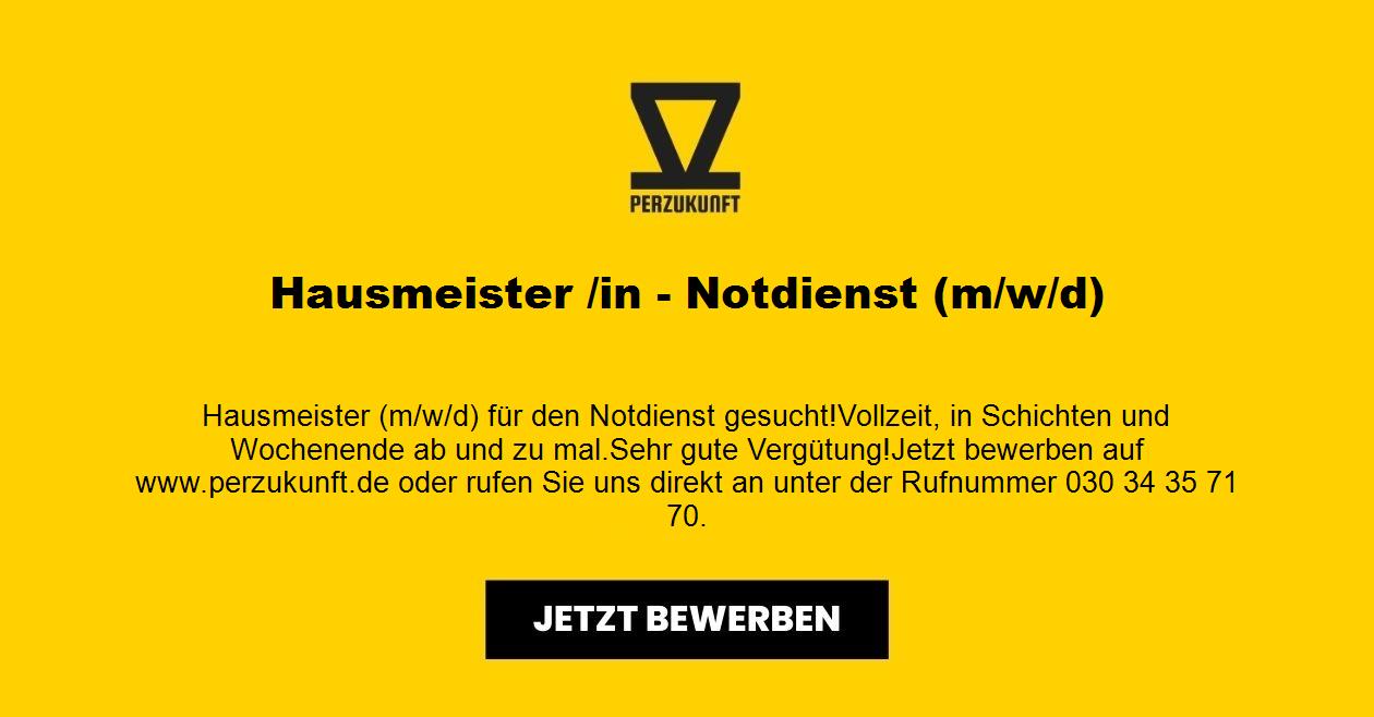 Hausmeister /in - Notdienst (m/w/d)