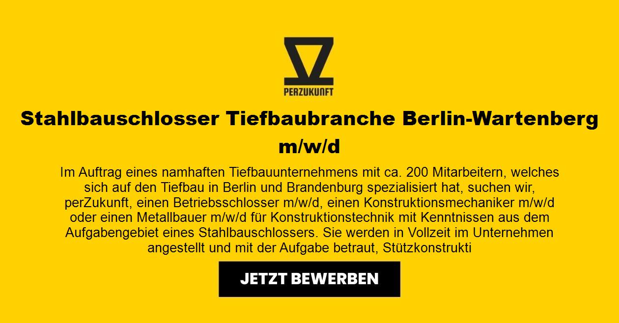 Stahlbauschlosser Tiefbaubranche Berlin-Wartenberg m/w/d