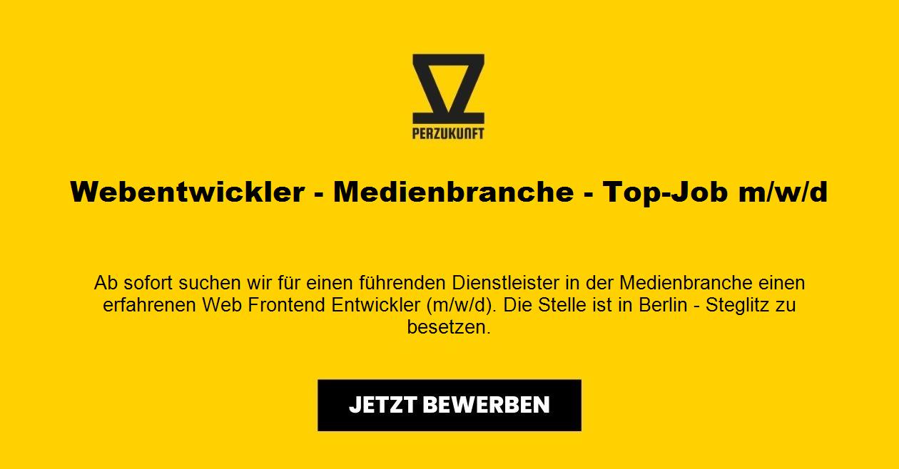 Webentwickler - Medienbranche - Top-Job m/w/d