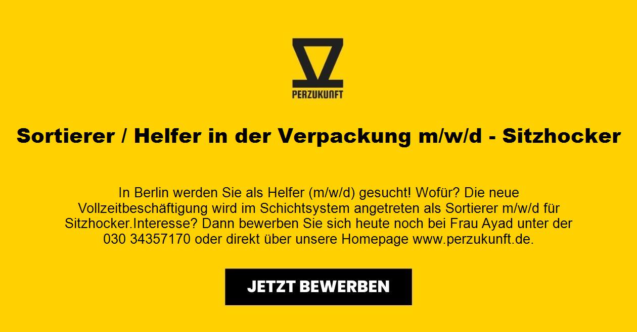 Sortierer / Helfer in der Verpackung m/w/d - Sitzhocker