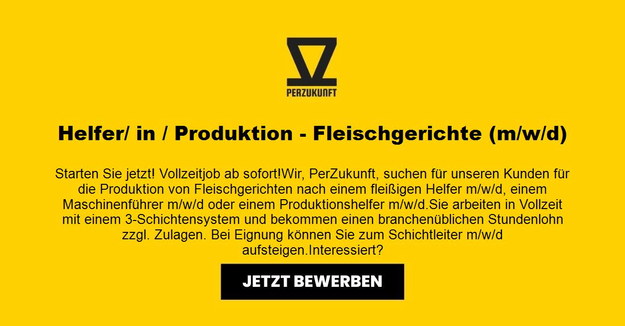 Helfer/ in / Produktion - Fleischgerichte (m/w/d)
