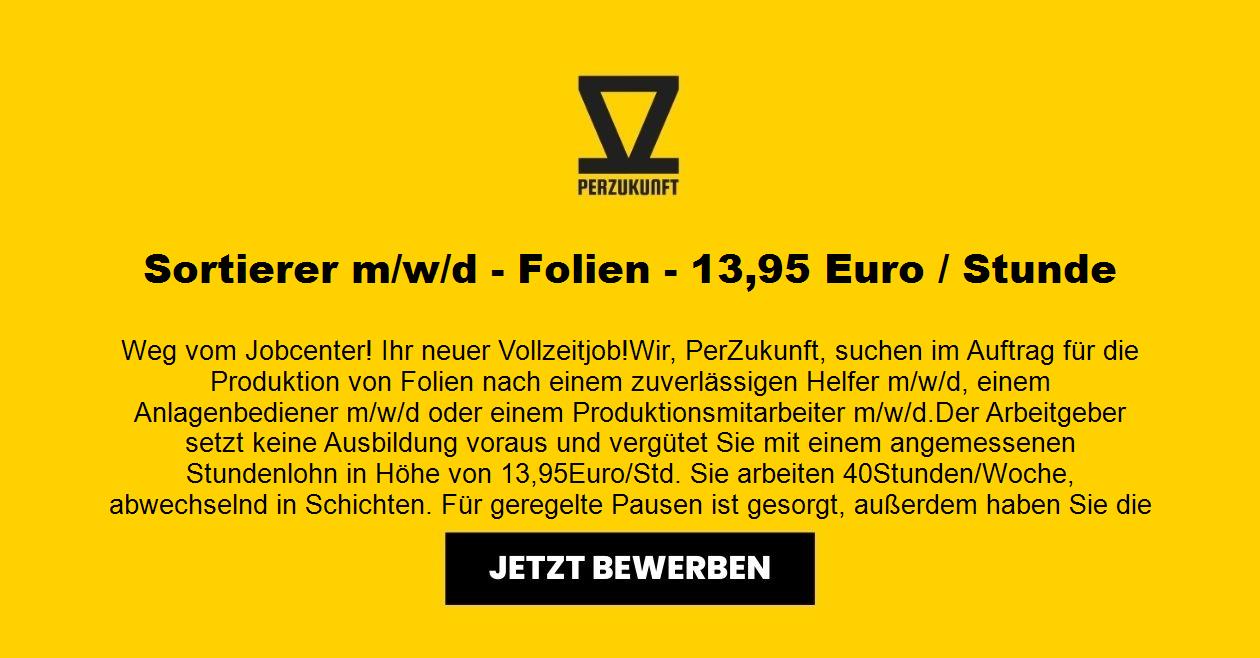Sortierer m/w/d - Folien - 13,95 Euro / Stunde