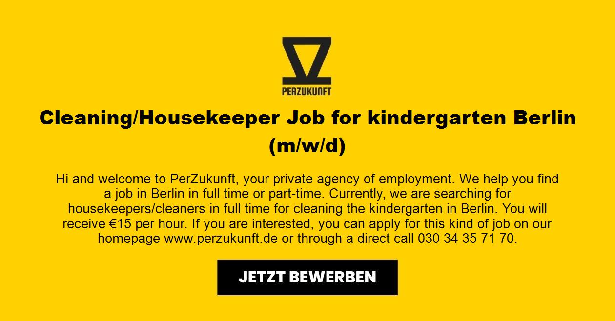 Cleaning/Housekeeper Job for kindergarten Berlin (m/w/d)