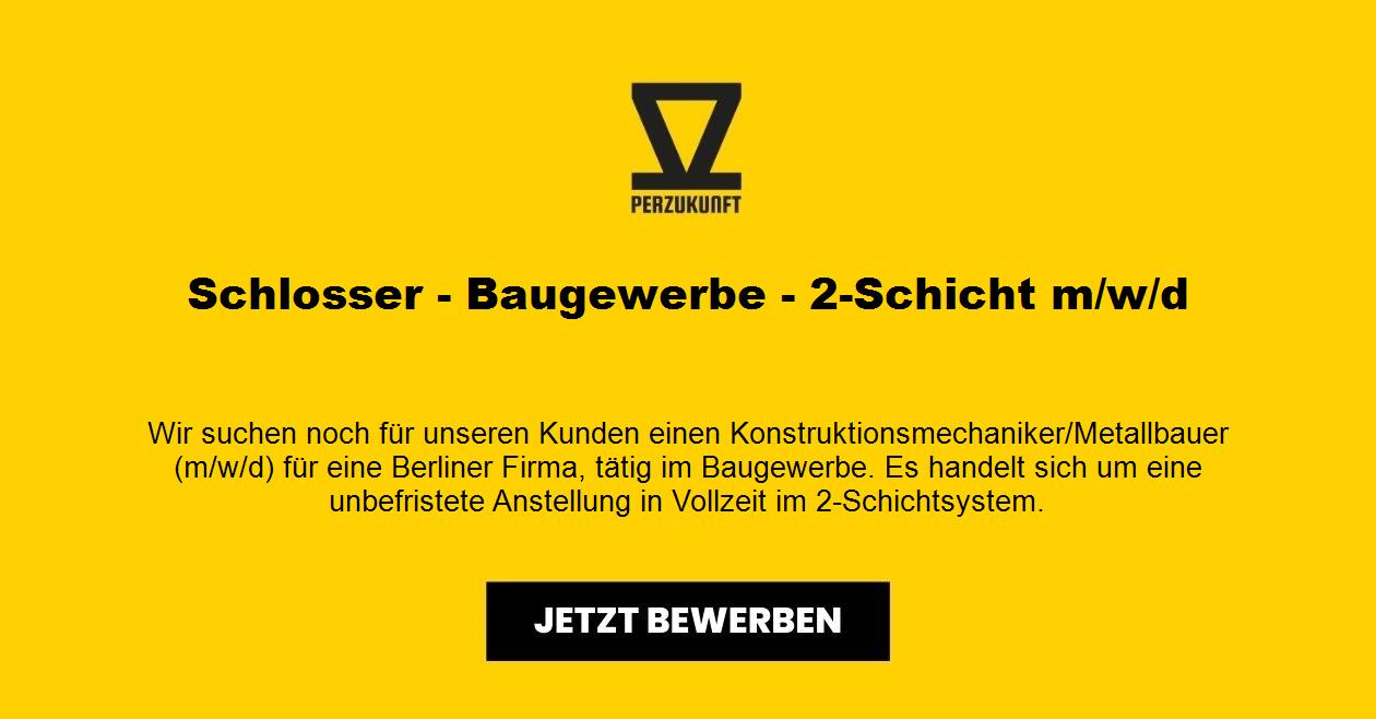 Schlosser - Baugewerbe - 2-Schicht m/w/d