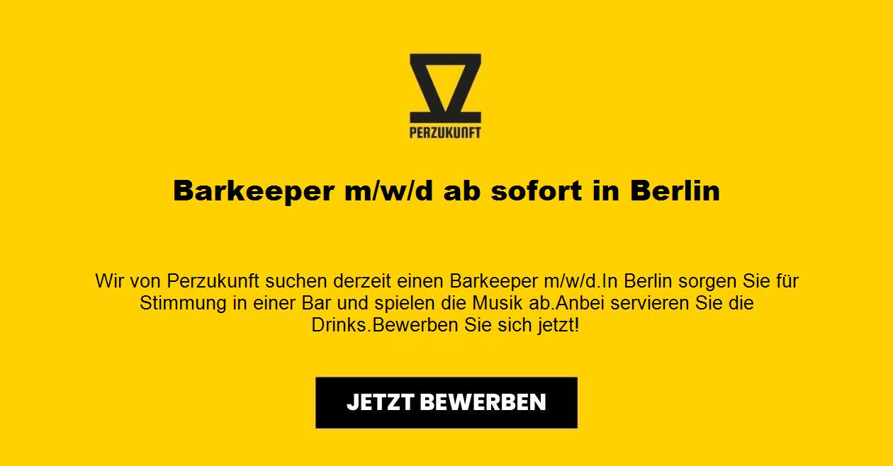 Barkeeper m/w/d ab sofort in Berlin