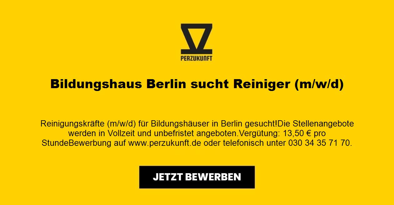 Bildungshaus Berlin sucht Reiniger (m/w/d)