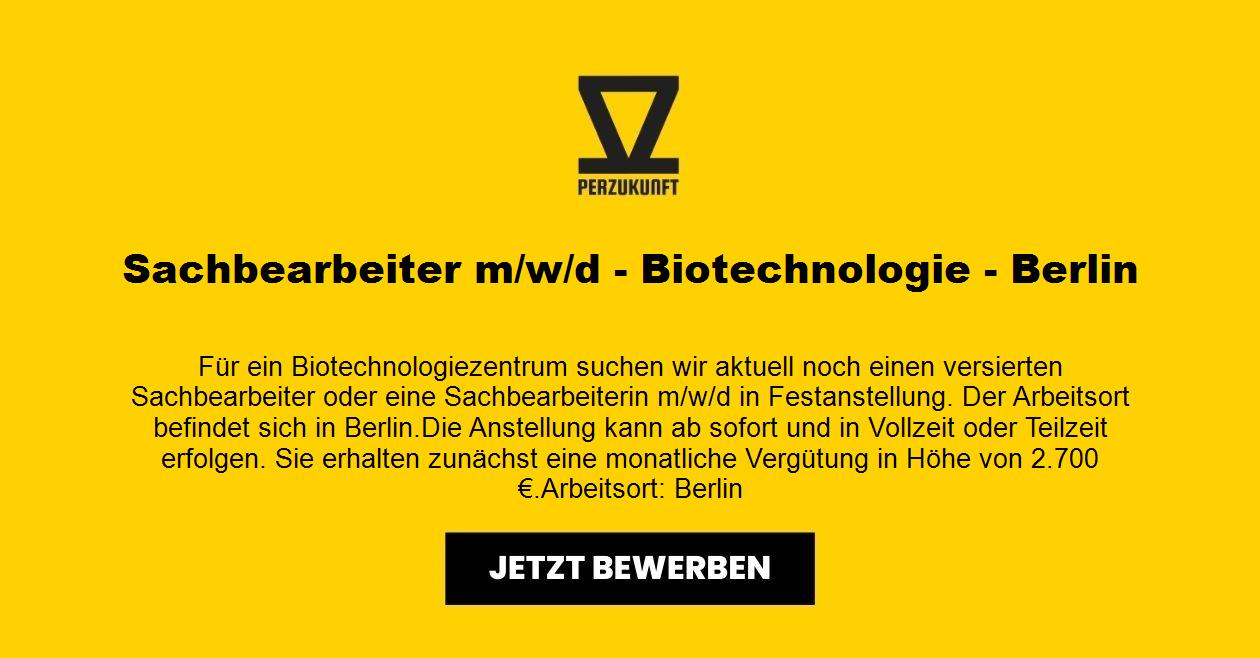 Sachbearbeiter m/w/d - Biotechnologie - Berlin