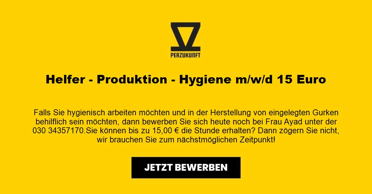 Helfer - Produktion - Hygiene m/w/d 17,16 Euro