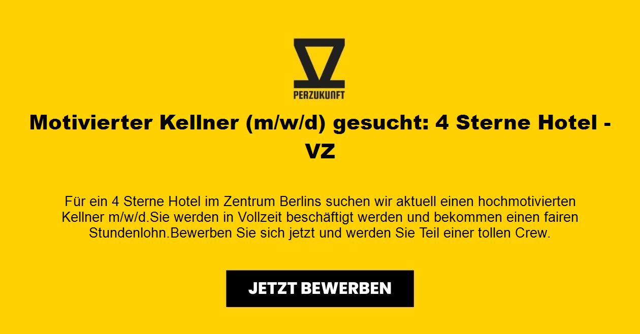 Motivierter Kellner (m/w/d) gesucht: 4 Sterne Hotel - VZ