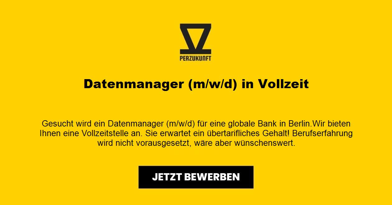 Datenmanager (m/w/d) in Vollzeit