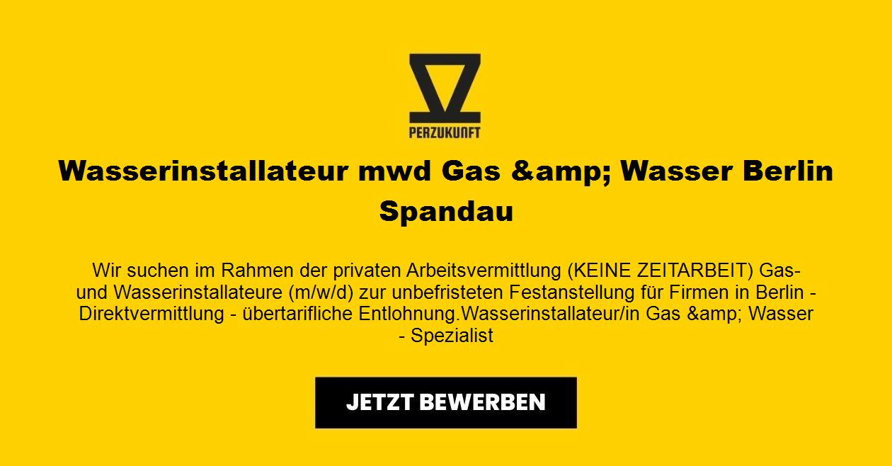 Wasserinstallateur mwd Gas &amp; Wasser Berlin Spandau