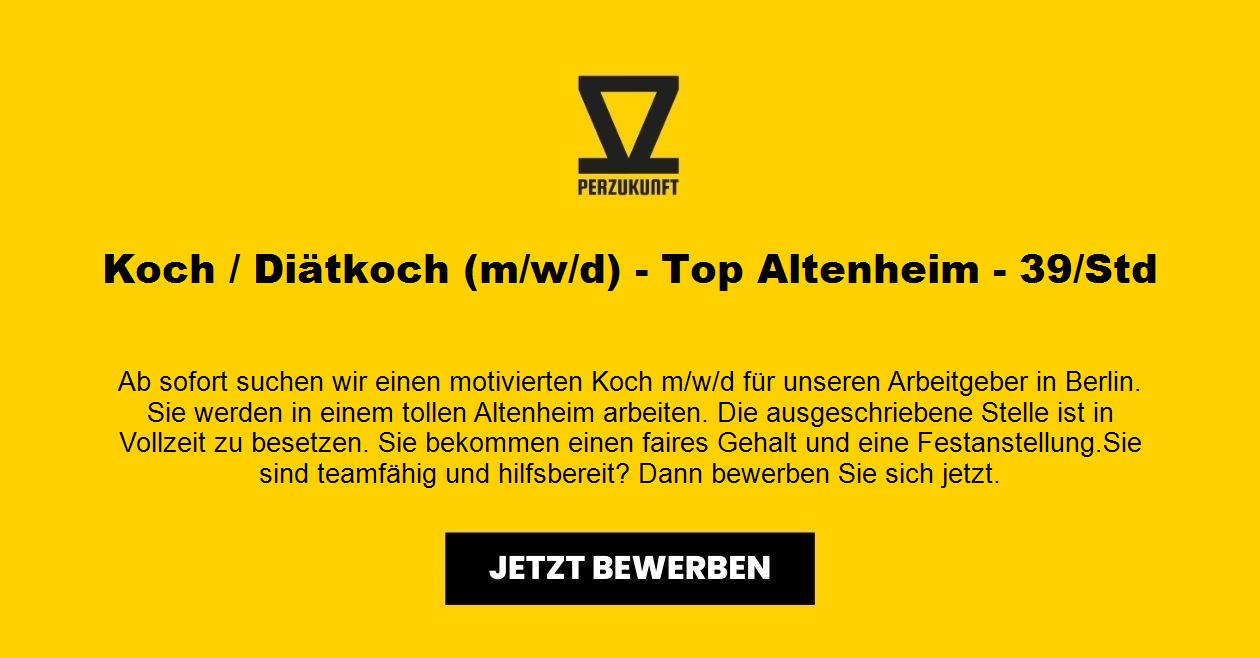 Koch / Diätkoch (m/w/d) - Top Altenheim - 39/Std