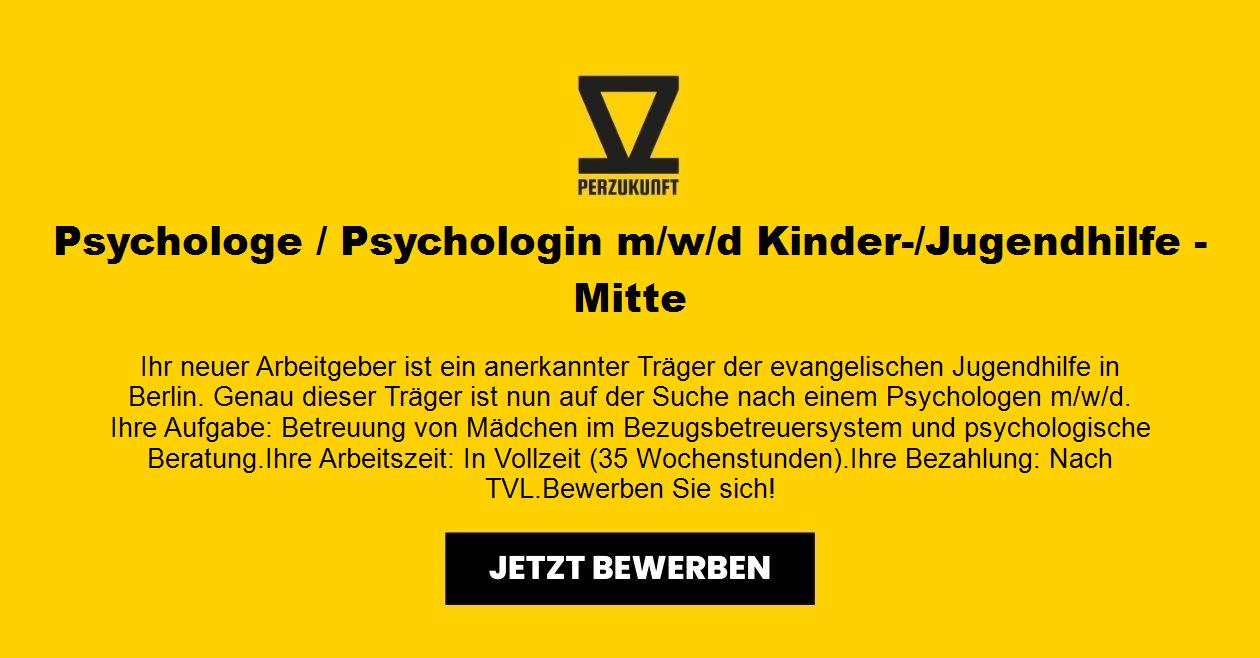 Psychologe / Psychologin m/w/d Kinder-/Jugendhilfe - Mitte