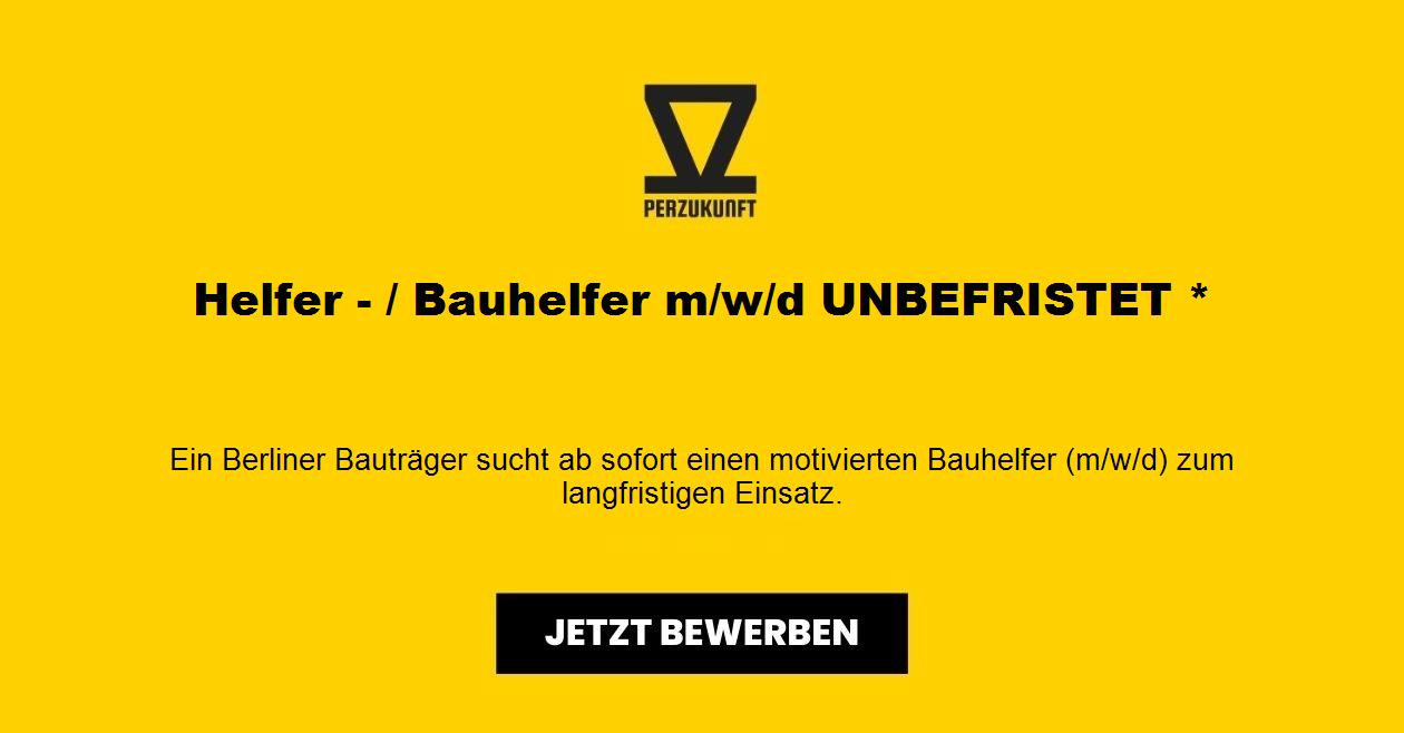 Helfer - / Bauhelfer m/w/d UNBEFRISTET *