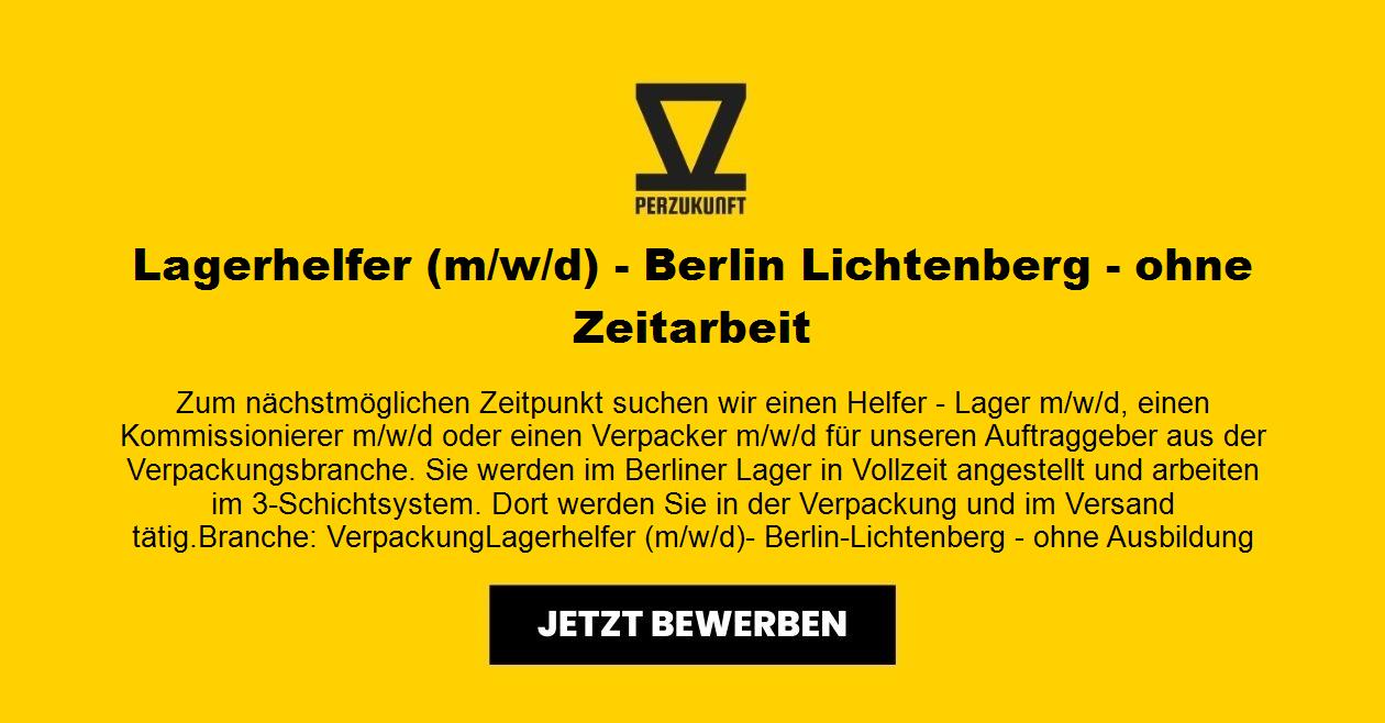 Lagerhelfer (m/w/d) - Berlin Lichtenberg - ohne Zeitarbeit