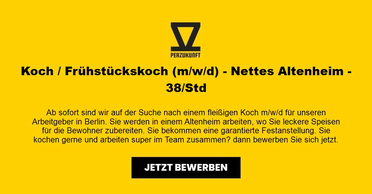 Koch / Frühstückskoch (m/w/d) - Nettes Altenheim - 38/Std