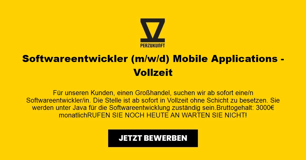 Softwareentwickler (m/w/d) Mobile Applications - Vollzeit