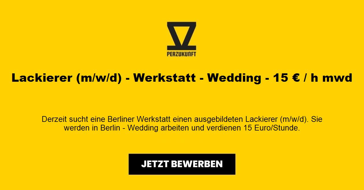 Lackierer (m/w/d) - Werkstatt - Wedding - 15 € / h mwd