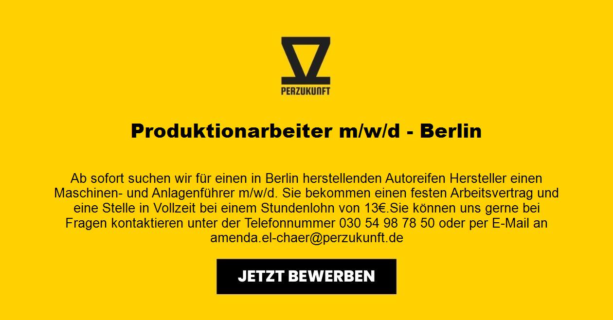 Produktionarbeiter m/w/d - Berlin