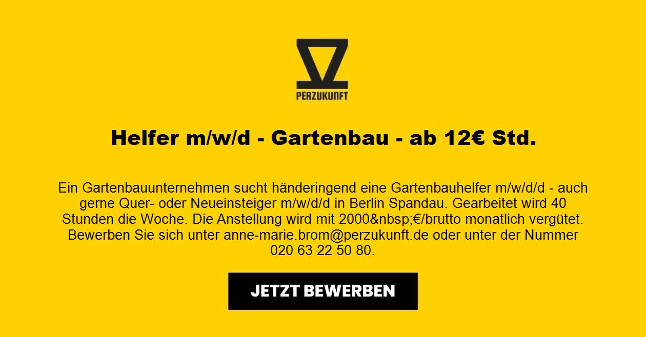 Helfer m/w/d - Gartenbau - ab 14,93€ Std.