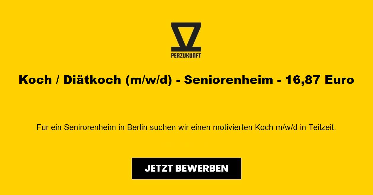 Koch / Diätkoch (m/w/d) - Seniorenheim - 16,87 Euro