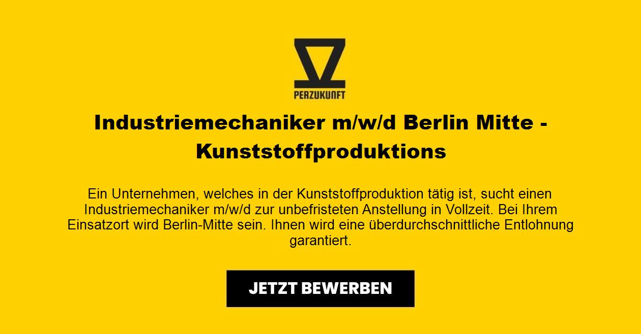 Industriemechaniker m/w/d Berlin Mitte - Kunststoffproduktions