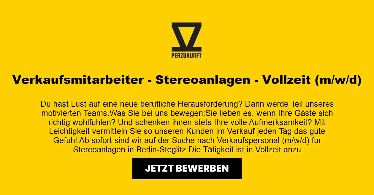 Verkaufsmitarbeiter - Stereoanlagen - Vollzeit (m/w/d)